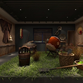 中式农贸社区博物馆3D模型下载